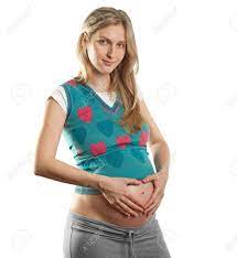 新しい命を待っていると、おなかのかわいい妊娠中の女性の写真素材・画像素材 Image 10611337