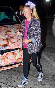 The electric suv also sports rainbow spoke wheels and seats upholstered in. Jojo Siwa Arrives In Weho In Tesla X Covered In Images Of Her Face Jojo Siwa Jojo Siwa Instagram Jojo