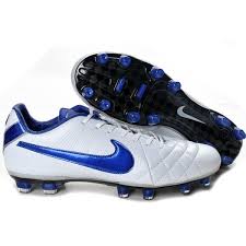 Nike Tiempo Legend Iv Elite Fg Soccer Cleats White Blue Football Boots Nike Soccer Cleats