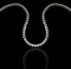 New to old vintage inspired tennis necklace. Celebs Rocking The Diamond Tennis Necklace Trend Fashion Gone Rogue