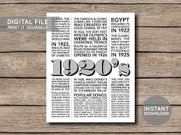 Columbus day trivia answers 1. Instant Download 1920s Printable Jpg File Decade Etsy Printables History Posters Printable