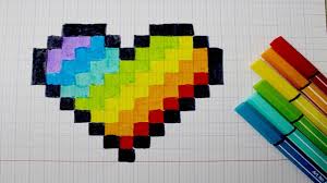 Take a look at the examples below. Coeur Arc En Ciel En Pixel Art Youtube