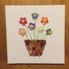 Flower Pot Buttons By Babybuttonart On Etsy Flower Pots Projects To Try Flowers