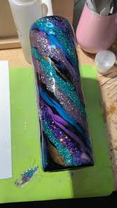 Glitter Marble Skinny Tumbler Stainless Steel Tumbler Handpainted Skinny Tumbler In 2020 Tumbler Cups Diy Yeti Cup Designs Glitter Tumbler Cups