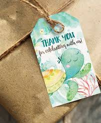 This gift can be anything from a gift bag to a home made snack or candy. Baby Shower Gift Tags Under The Sea Ocean Thank You Favor Etsy In 2021 Turtle Baby Shower Sea Baby Shower Baby Shower Favor Tags