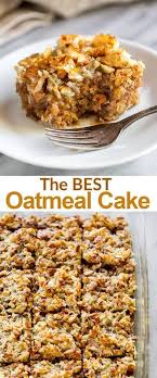 My Grandma S Oatmeal Cake Is An Old Fashioned Cake Made With Rolled Oats And A Delicious Coconut Almond Toppin Best Oatmeal Recipe Oatmeal Dessert Oatmeal Cake