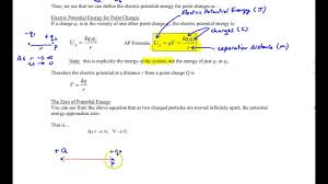 Potential difference is given by the change in voltage work done by an electric field is equal to the product of the electric force and the distance travelled. Chapter 19 Electric Potential Energy For Point Charges Youtube