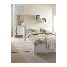Malm Cadre De Lit Haut 2 Rangements Blanc Leirsund 140x200 Cm Ikea High Bed Frame Ikea Malm Bed Malm Bed