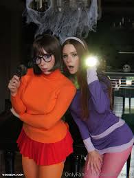 Velma bent over like a little slut on stairs gets fucked