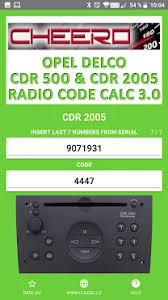Code kit for vdo cdr2005, unlock decode, please read description opel radio ✓. Download Radio Code For Opel Delco Cdr500 Apk Latest Version App By Cheero08 For Android Devices Apkpr Com