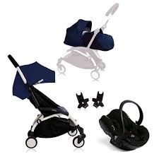 Shop The Brand New Babyzen Yoyo Stroller Bundle In White Air France Blue All You Need For Both 0 6 Strollers Plus A Car Seat Babyzen Car Seats Stroller