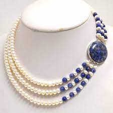 Lot 3 Strand Lapis Freshwater Pearl Necklace Lot Number 234 Starting Bid 75 Auctioneer Gulfcoast Coin Jewelry Beaded Jewelry Jewelry Patterns Jewelry