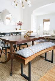 Diy Modern Bench Cushion With Leather Straps Francois Et Moi Dining Room Bench Dining Bench Cushion Modern Bench Cushion