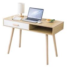 Maybe you would like to learn more about one of these? 38 01 Sur Bureau Jeobest Table Informatique Style Scandinave Avec Tiroirs 110 50 75cm Beige Achat Prix Fnac