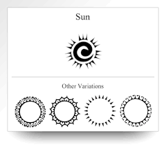 Variation Of The Sun Symbol As Depicted On Atelier Leseine Tahitian Carved Black Pearls Tahitian Tattoo Filipino Tattoos Marquesan Tattoos