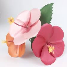 Hibiscus Paper Flower Template Svg Paper Flower 3d Paper Etsy In 2020 Paper Flowers Flower Template Paper Flower Template