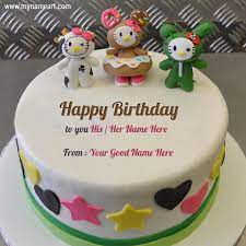 This platform the only source where you will find many interesting templates of happy birthday cake images with name. Kitty Birthday Cake Editor For Special Wishes