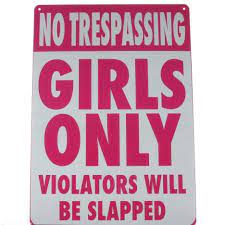 Some simple bedroom door signs to hang on a door knob, a perfect way to prepare children for moving to a new house and marking their new bedrooms. No Trespassing Girls Only Metal Bedroom Door Sign New Bedroom Door Signs Bedroom Doors Door Signs