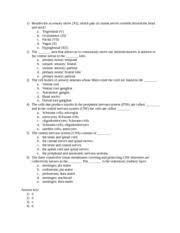 A Amp P The Nervous System Practice Test Part 1 1 Besides The Accessory Nerve Xi Which Pair Of Cranial Nerves Extends Beyond The Head And Neck A Course Hero