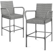 Shop the rattan bar stools collection on chairish, home of the best vintage and used furniture, decor and art. Best Choice Products Set Of 2 Indoor Outdoor Wicker Bar Stools Bar Chairs For Patio Pool Garden Gray Target