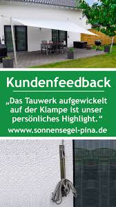 Produkttest Sonnensegelanlage Von Pina In 2020 Sonnensegel Garten Sonnensegel Blickfang