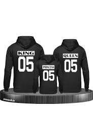 Check spelling or type a new query. King Queen Prince Princess Familienlook Hoodie Set