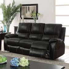 1825 00 Contemporary Beautiful Black 2pc Sofa Set Couch High Density Foam Wood Trim Base Contemporar Furniture Of America Manual Recliner Sofa Sofa Set