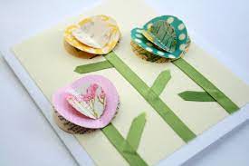 Step 1 fold paper in half, patterned sides together to make a 5 ¼ square. Spring Greeting Cards Homemade Card Ideas To Make Cards Handmade Spring Cards Flower Cards