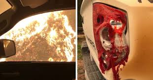 On their way out in pierce's truck, they found their path blocked by a burning truck. Nurse Posts How His Toyota Looks After He Saves Many Lives From Fire Toyota Responds Bored Panda