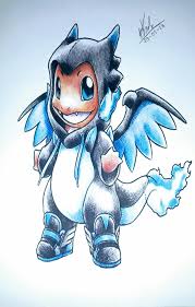 Mega charizard z by hallowdew on deviantart. My Drawing 8 Charmander In Mega Charizard X Costume Fandom