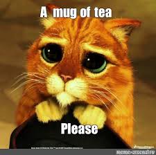 The text reads please do not the cat. the image has been used in several images parodying the verbless wording of the caption. Meme A Mug Of Tea Please All Templates Meme Arsenal Com