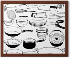 A wide variety of kitchen equipment with drawing options are available to you, such as stainless steel, metal and plastic.you. Kitchen Tool Utensil Equipment Doodle Drawing Sketch Canvas Print Pixers We Live To Change