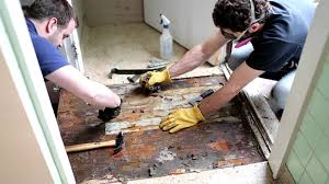 You may get lucky when removing tile from a floor and find that the adhesive under the floor is pliable and that you can easily peel it off the floor, making the job a piece of cake. Diy Removing Vinyl Or Flooring See It Do It