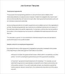 Employers are advised to delete these notes on their own discretion. Template For Employment Contract Printable Schedule Template