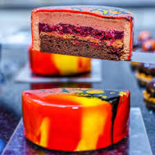 Morello Cherry Mousse Cake Cherry Chocolate Biscuit Milk Chocolate Crunch Cherry Compote Cherry C Chocolate Crunch Chocolate Cherry Cherry Compote