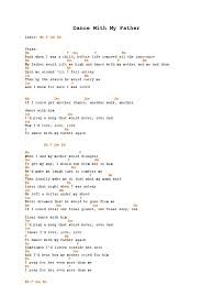 Dance with my father song. Dance With My Father Piano Chords Songs Musical Compositions