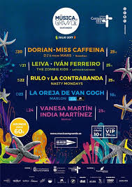 Cartel del Música en Grande 2017 de Santander: Rulo y La Contrabanda, Dorian,  Leiva