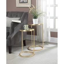 Rumsey 2 Piece End Table Set Mirrored End Table Nesting End Tables End Tables