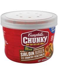 Thaw overnight in the fridge or in the microwave, and then warm over low heat on the stovetop or in the microwave before serving. Campbell S Chunky Soup Sirloin Burger Microwave Bowl 15 26 Oz 8 Ct Span Elite