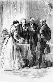 Full-page chromolithograph: Franklin Blake sleepwalking (uncaptioned) in  "The Moonstone" (1946)