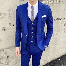 Shop mens shoes at mr porter, the mens style destination. Wedding Suits For Men Suit Men Royal Blue Tuxedo Costume Homme Rose Embossing Design Slim Fit Mens Suits With Pants 3 Pieces Buy At The Price Of 27 94 In Aliexpress Com Imall Com