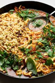 Spicy Calamari With Fregola Recipe Recipe Fregola Recipes Nyt Cooking