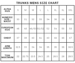 74 Prototypic Swim Trunks Size Chart