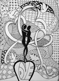 Zentangle Expressions Zentangle Love Tangle Zentangle Drawings Mandala Design Art Flower Drawing
