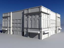 3d Model Building Classical Style Architecture Exterior Theatre Architecture Building