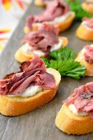 Trim off excess fat with a sharp knife. Roast Beef Crostini Snacks And Sips