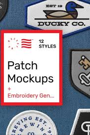 Patch Mockups Embroidery Generator In 2020 Presentation Design Pin Logo Patches