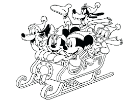 Baby mickey mouse on sleigh: Mickey Mouse Christmas Coloring Pages Best Coloring Pages For Kids
