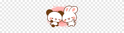 As soon as you walk in you'll notice the feng shui is on . Cute Pnk Rabbit And Panda Illustration Png Pngegg