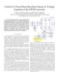 High voltage vs low voltage 3 phase pmac / pmac625 three phase digital panel meter. Pdf Control Of Three Phase Rectifiers Based On Voltage Equation Of The Pwm Converter